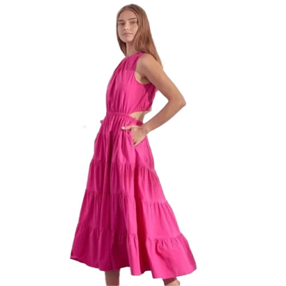 MERCI Maxi Length Dress pink back out size Medium